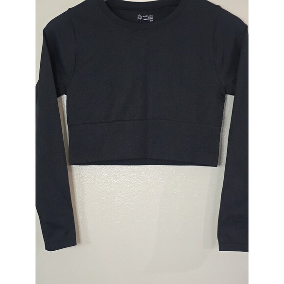Offline By Aerie Black Seamless Crop Active Top Womens Size Small - Picture 4 of 9